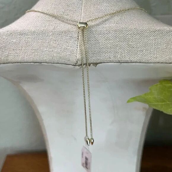 NWT Kendra Scott t Kacey Adjustable Length Pendant Necklace Gold & Aqua #KSNK - Picture 7 of 8